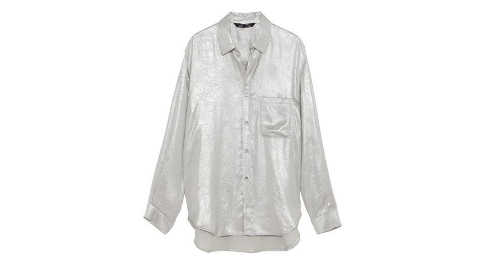 Zara Metallic Shirt, £39.99