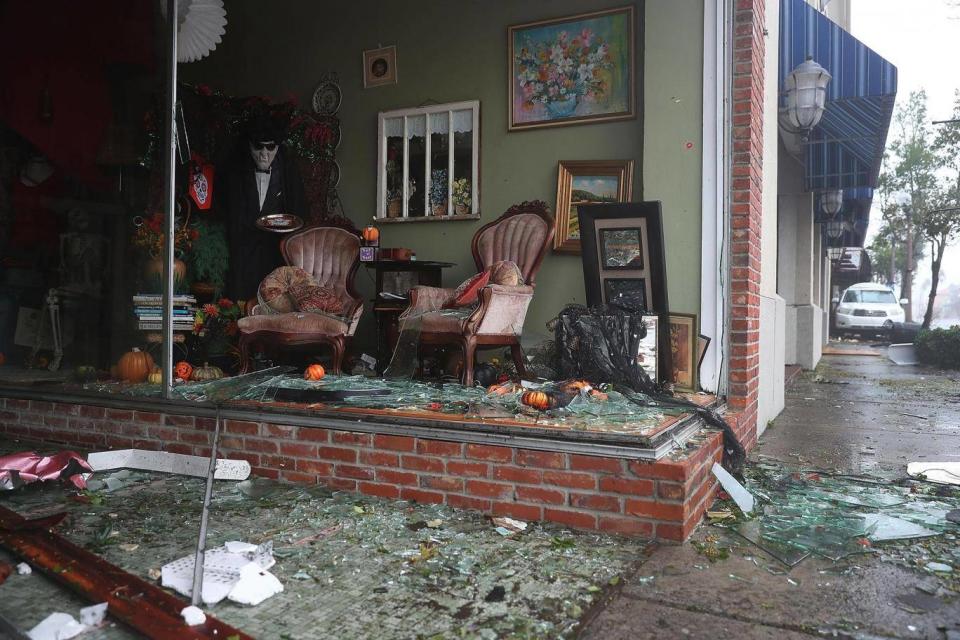 A damaged house in Panama City (Getty)