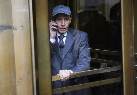 Real estate heir Robert Durst leaves for a lunch break after appearing in a criminal courtroom for his trial on charges of trespassing on property owned by his estranged family, in New York December 10, 2014. REUTERS/Mike Segar