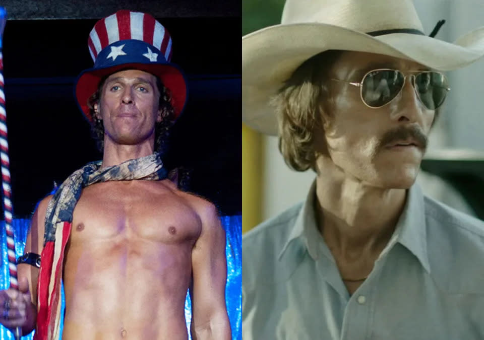 Matthew McConaughey hat sich für seine Oscar-gekrönte Rolle in „Dallas Buyers Club“ stark verändert. (Alamy)