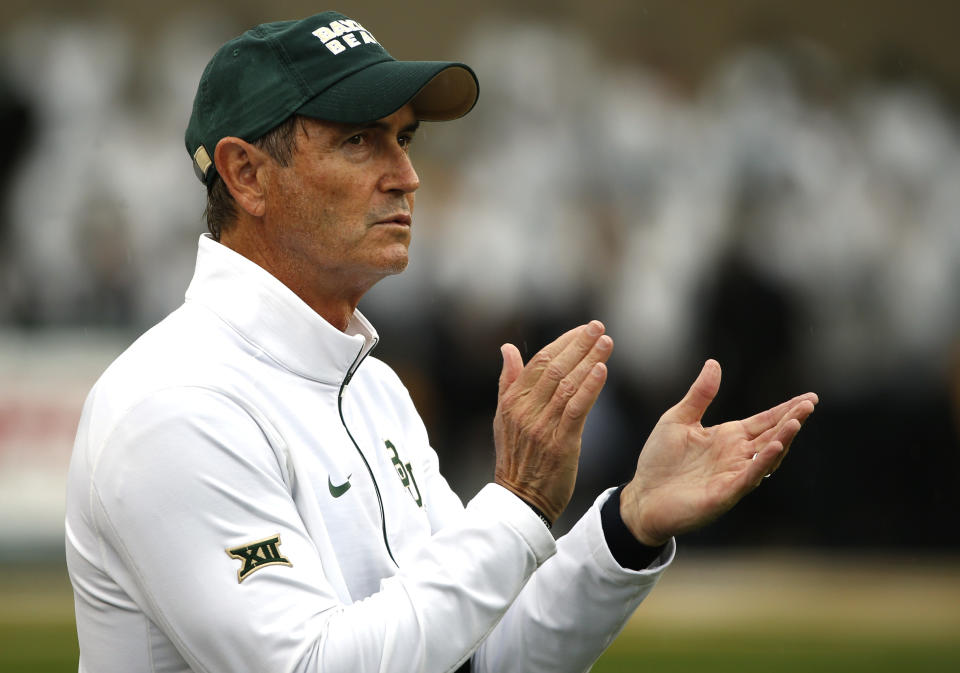 Former football coach Art Briles, former president Ken Starr and former athletic director Ian McCaw each received settlements from Baylor following their dismissal during a massive sexual assault investigation. (Photo by Ron Jenkins/Getty Images)