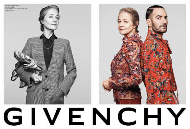 <p>Charlotte Rampling and Marc Jacobs for Givenchy Spring 2020. </p>