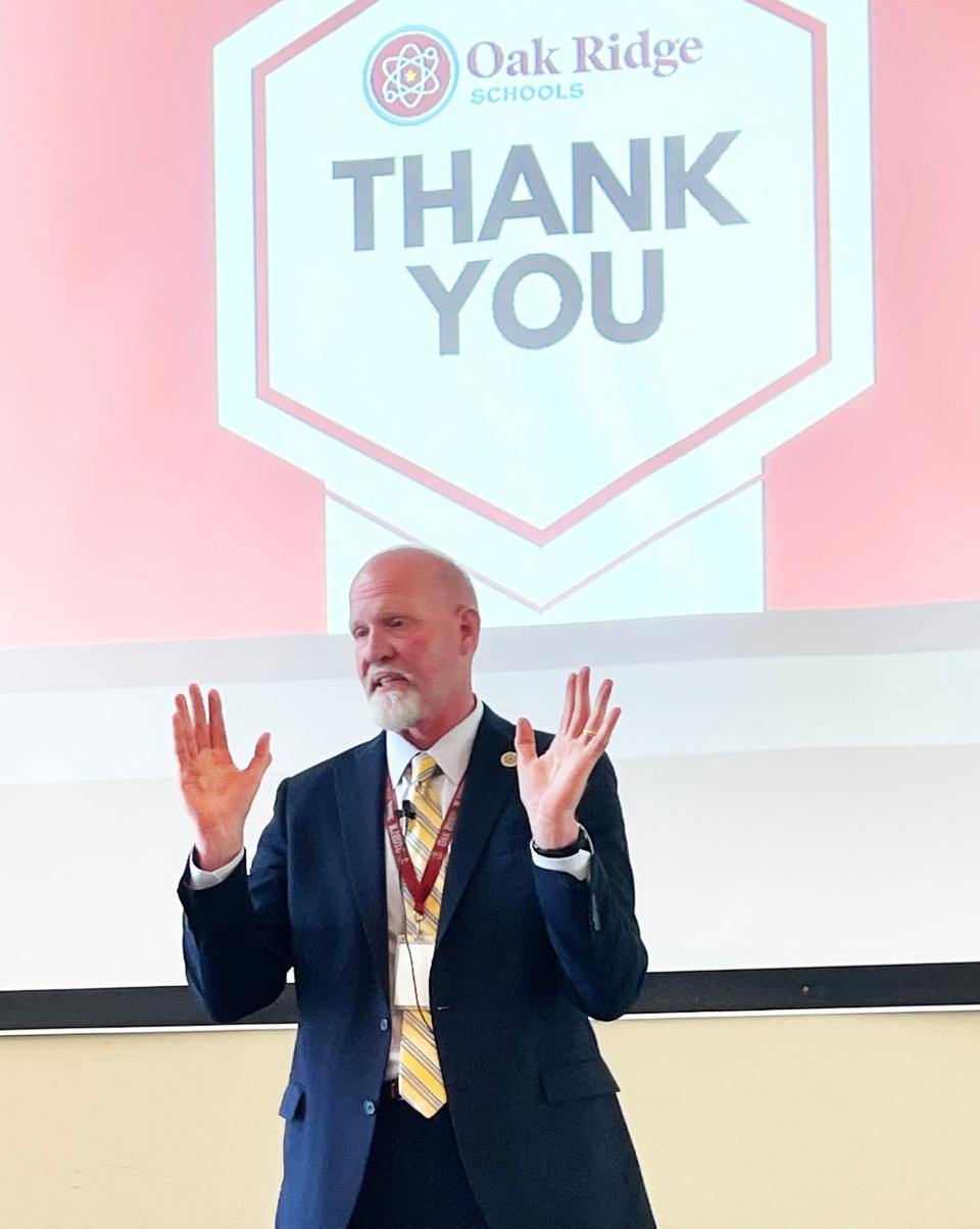 “We have been able to attract some of the best teachers from other districts and retain them," Oak Ridge Schools Superintendent Bruce Borchers told the League of Women Voters of Oak Ridge. “Now, it’s getting harder. We used to have four or five people to pick from for each subject, but now we’re getting down to one or two. But we aren’t facing the same problem as other schools.”