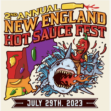 The Spicy Shark presents the 2nd Annual New England Hot Sauce on Saturday, July 29 2023 at the outdoors field behind Smuttynose Brewery in Hampton, N.H.