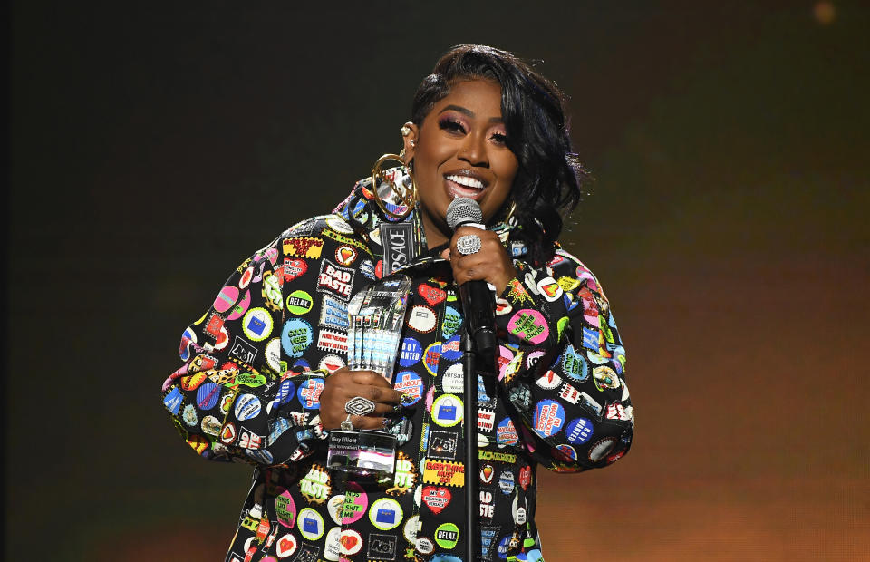 OXON HILL, MARYLAND - DECEMBER 05:  Missy Elliott speaks onstage during 2019 Urban One Honors at MGM National Harbor on December 05, 2019 in Oxon Hill, Maryland. (Photo by Paras Griffin/Getty Images)