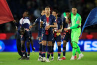 Soccer Football - Ligue 1 - Paris St Germain v AS Monaco - Parc des Princes, Paris, France - April 21, 2019 Paris St Germain's Kylian Mbappe after the match REUTERS/Gonzalo Fuentes