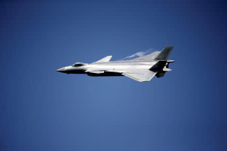 China unveils its J-20 stealth fighter on an air show in Zhuhai, Guangdong Province, China, November 1, 2016. China Daily/via REUTERS