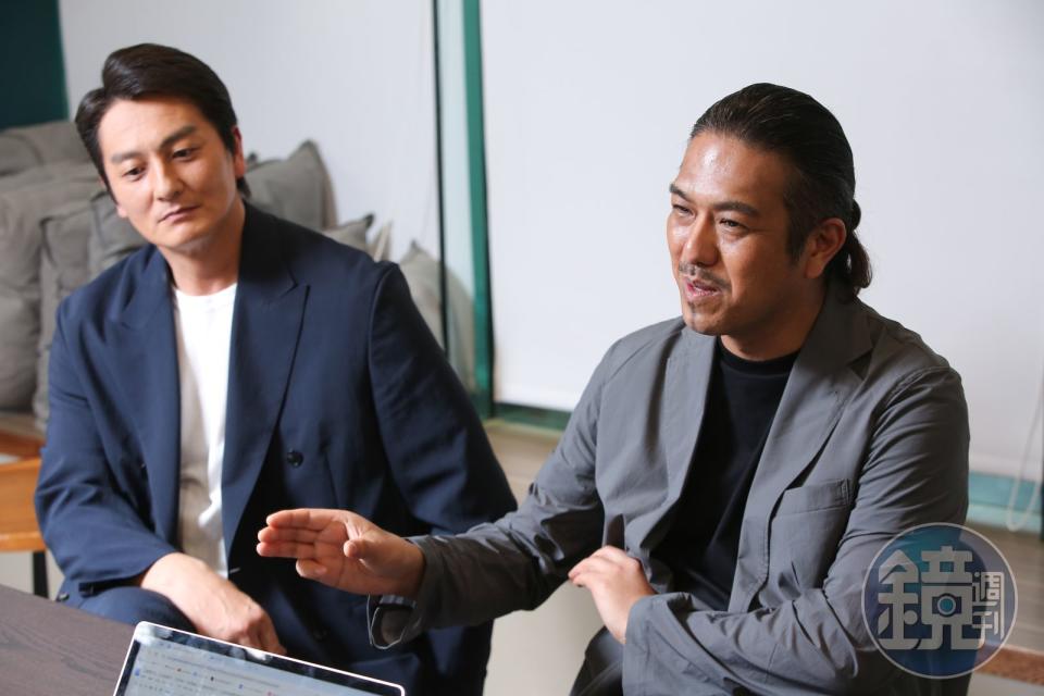 製作人鈴木祐介（右）認為異業合作有助《日本統一》擴大觀眾群。