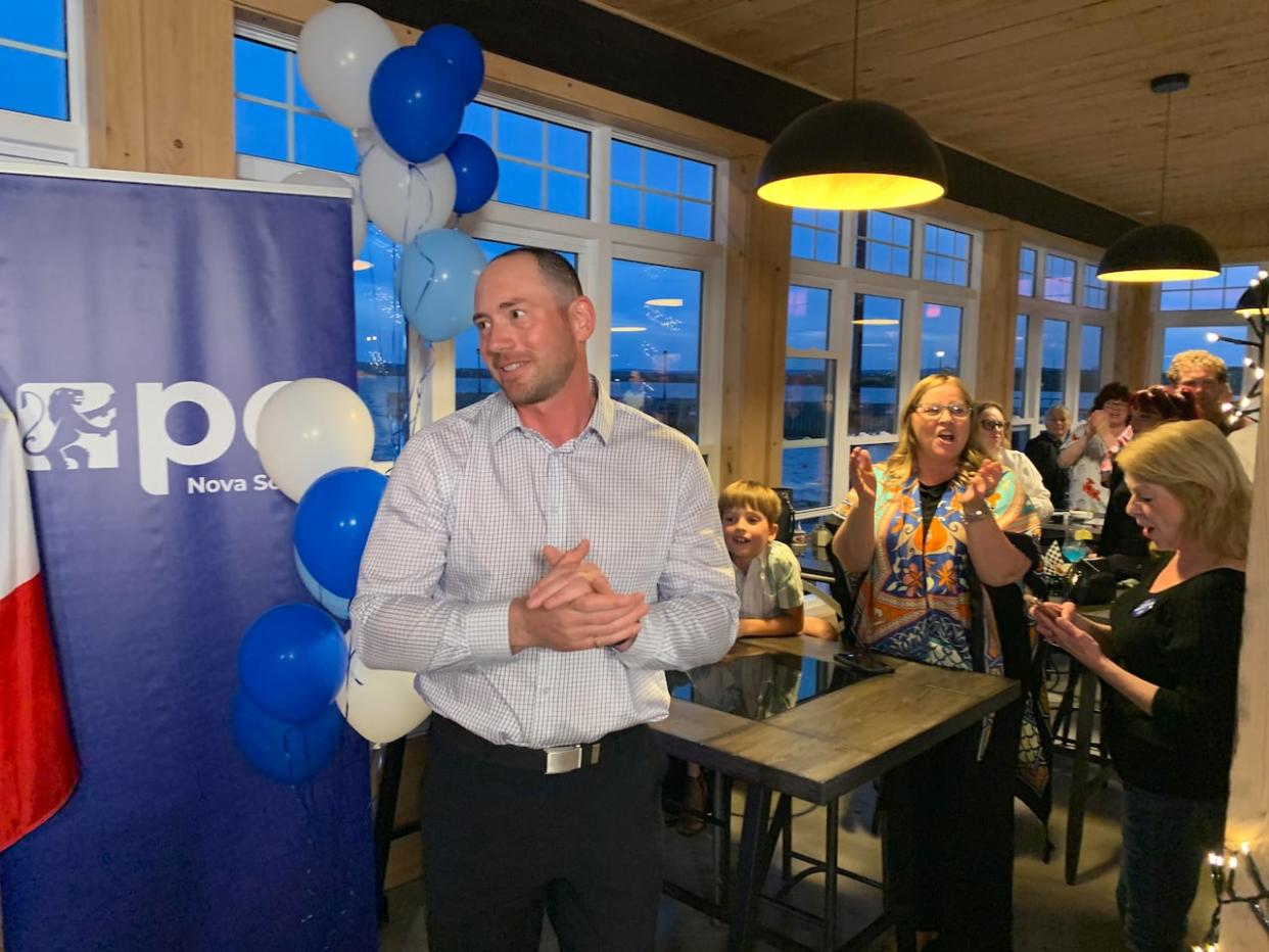 Progressive Conservative candidate Marco MacLeod has been declared the unofficial winner of the byelection in Pictou West.  (Michael Gorman/CBC - image credit)