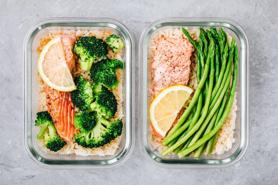 <p>Spend half of one day preparing and making meals for breakfast, lunch, and dinner -- or at least for some of them. Separate each meal into its own container and stock the fridge. When you're hungry and short on time during the week, you can just grab one and heat it up. </p>