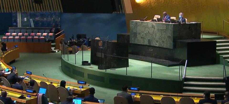 聯合國大會第 76 屆會議未經表決通過了一項決議，授權在安理會投否決票時，必須召開會議。   圖：翻攝自聯合國官網