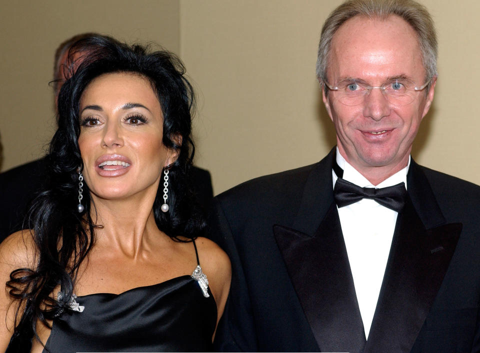 England Football Manager Sven-Goran Eriksson and girlfriend Nancy Dell'Olio at fundraising event for SPARKS chlldren's charity