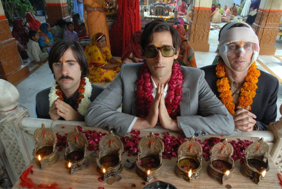 Jason Schwartzman (far left), Adrien Brody and Owen Wilson are brothers on a spiritual journey through India in "The Darjeeling Limited."