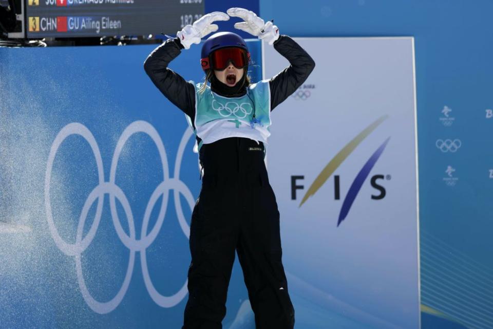 Eileen Gu, 2022 Women’s Big Air Freestyle Skiing Gold