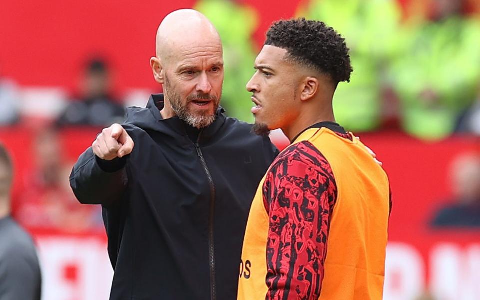 Sancho with Erik ten Hag