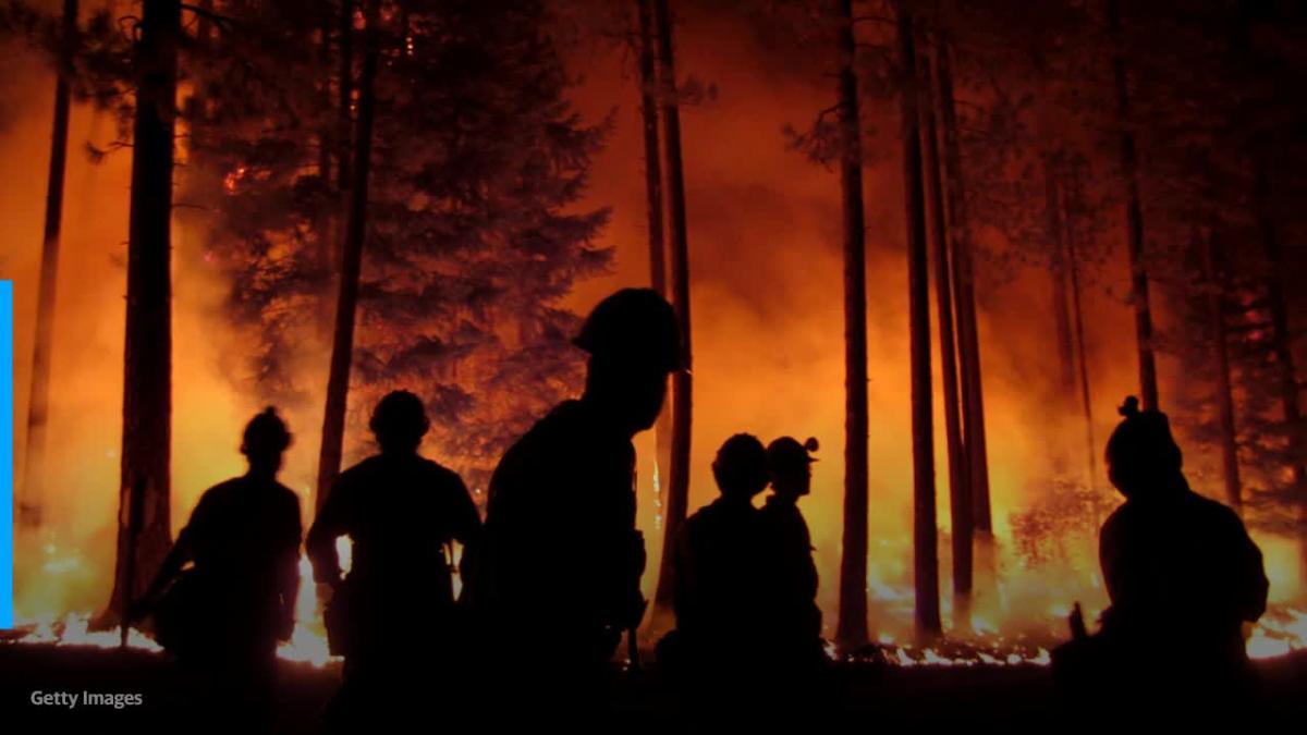 Wildfire rips through in Montana town, destroys houses
