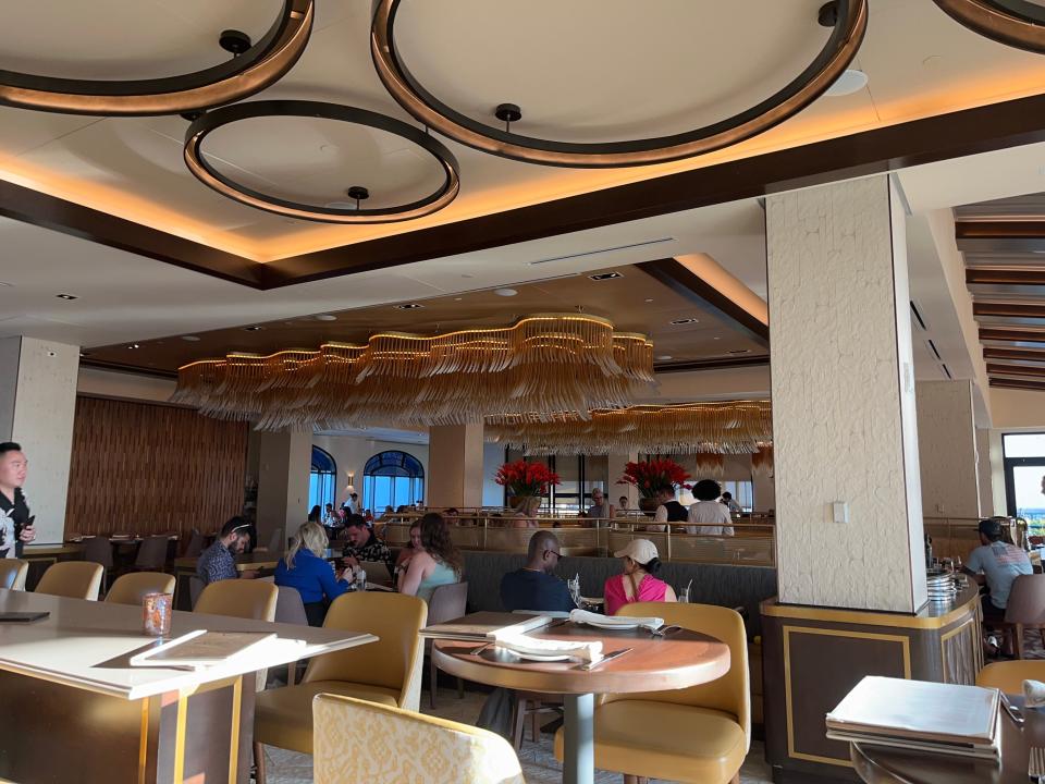 interior shot of topolinos terrace at disney's riviera resort