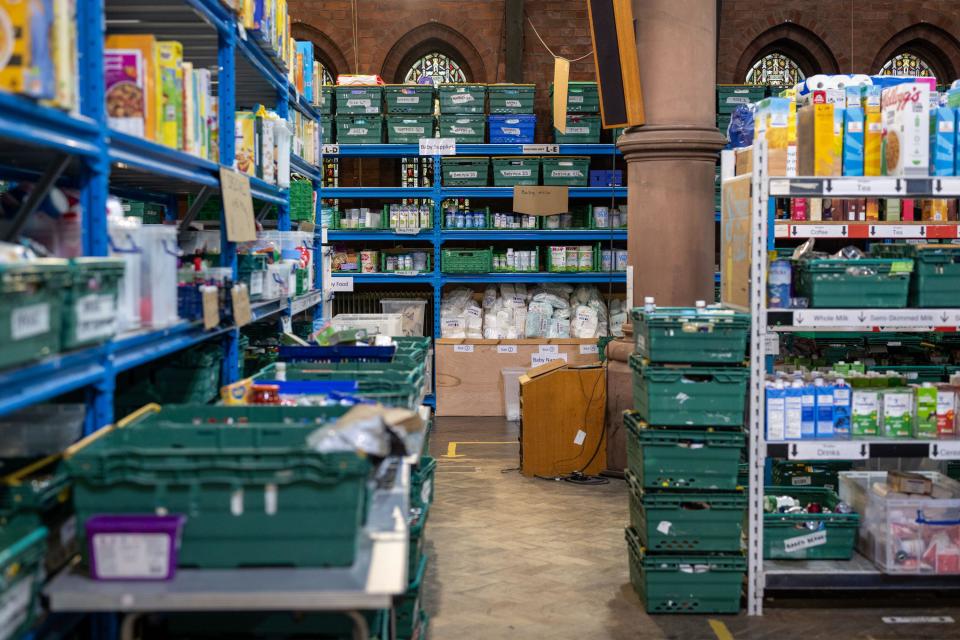 London, UK. 21st Nov, 2023. St Margaret's the Queen Church is currently the home of Norwood and Brixton Food Bank in London. They are currently working hard to help feed the community and the demand for the foodbank has increased dramatically, in these unprecedented times. (Credit Image: © Velar Grant/ZUMA Press Wire) EDITORIAL USAGE ONLY! Not for Commercial USAGE!