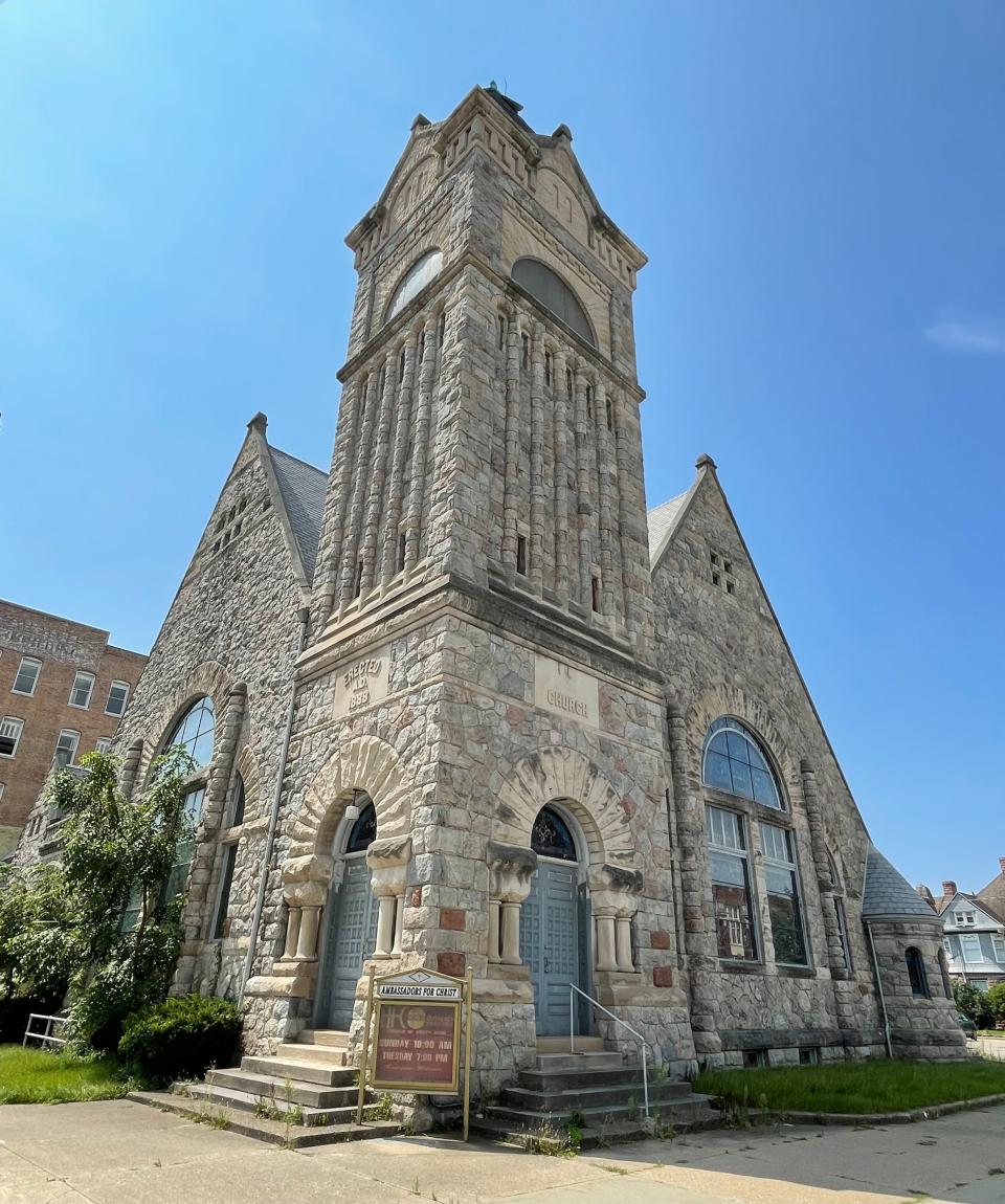 Ambassadors for Christ Church, at 302 W. Washington St., was built as the First Presbyterian Church in 1880.