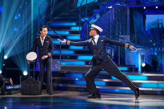 Rhys and Nancy also had to perform again for the judges after landing in the dance-off (Photo: BBC/Keiron McCarron)