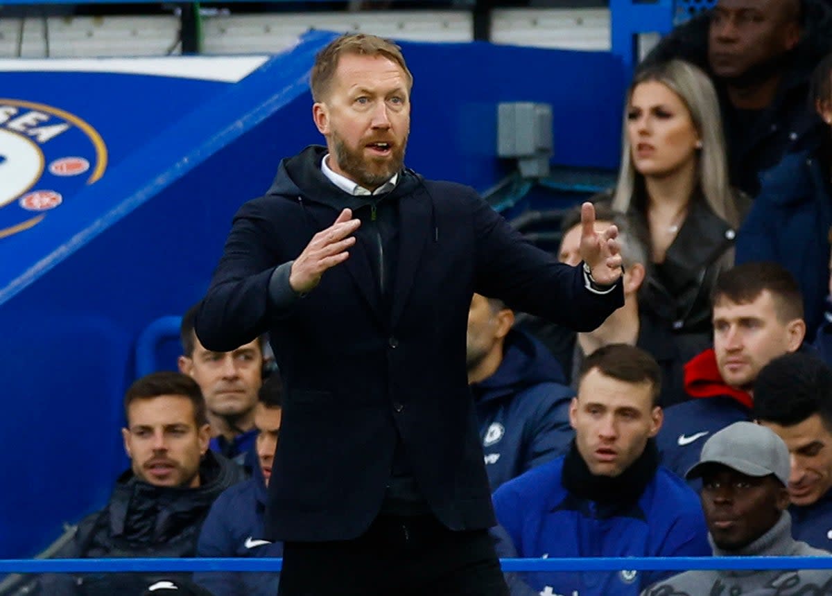 Graham Potter watches on as Aston Villa defeat Chelsea  (Action Images via Reuters)