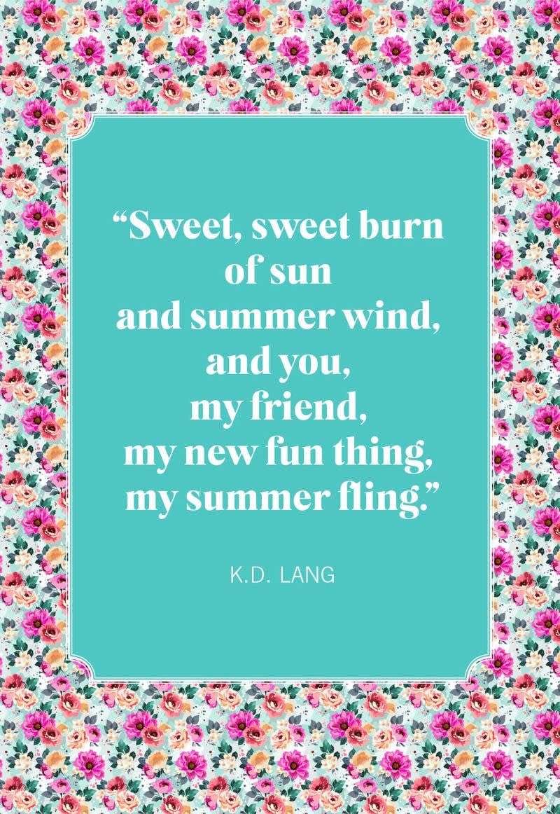 summer quotes kd lang