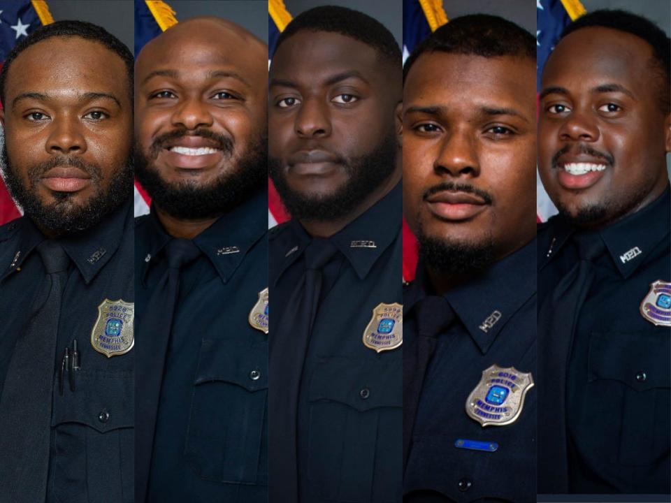 Memphis Police officers Demetrius Haley, Desmond Mills, Emmitt Martin III, Justin Smith and Demetrius Haley were fired Friday, Jan. 20, 2023, after the city found they violated department policies during a traffic stop involving 29-year-old Tyre Nichols. The FBI is investigating the circumstances around Nichols' death.