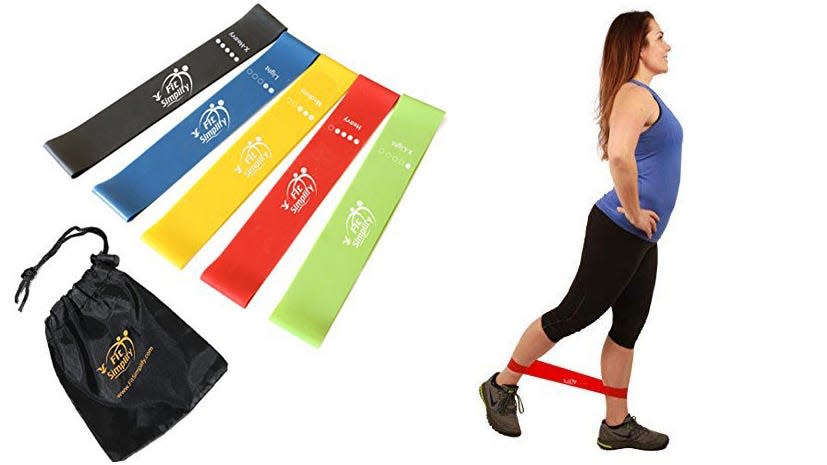 Bring these resistance bands when you're traveling for workouts on the go.