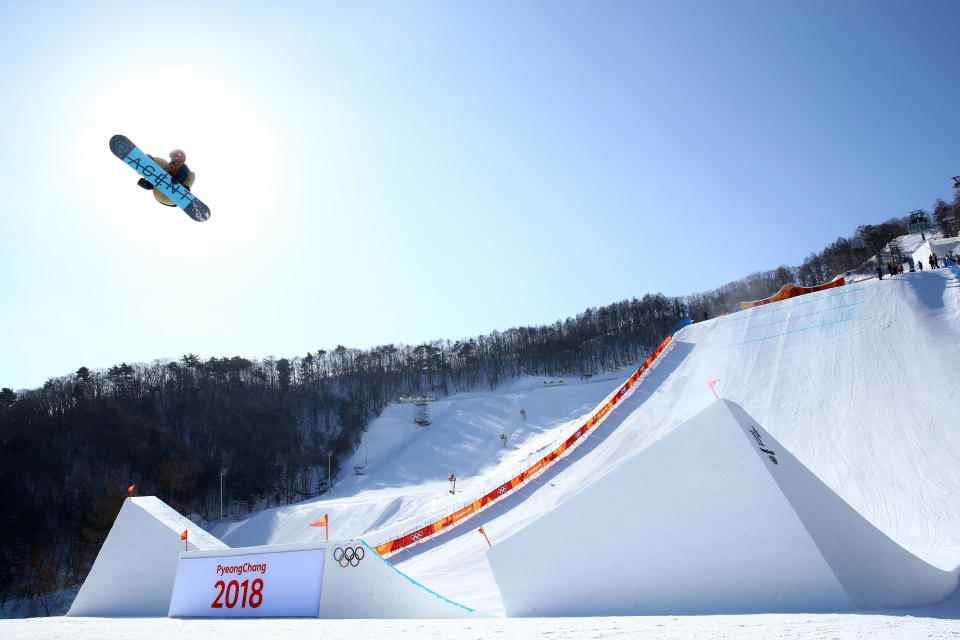 <p>Seppe Smits of Belgium competes during the Snowboard Men’s Slopestyle Final on day two of the PyeongChang 2018 Winter Olympic Games at Phoenix Snow Park on February 11, 2018 in Pyeongchang-gun, South Korea. (Photo by Cameron Spencer/Getty Images) </p>