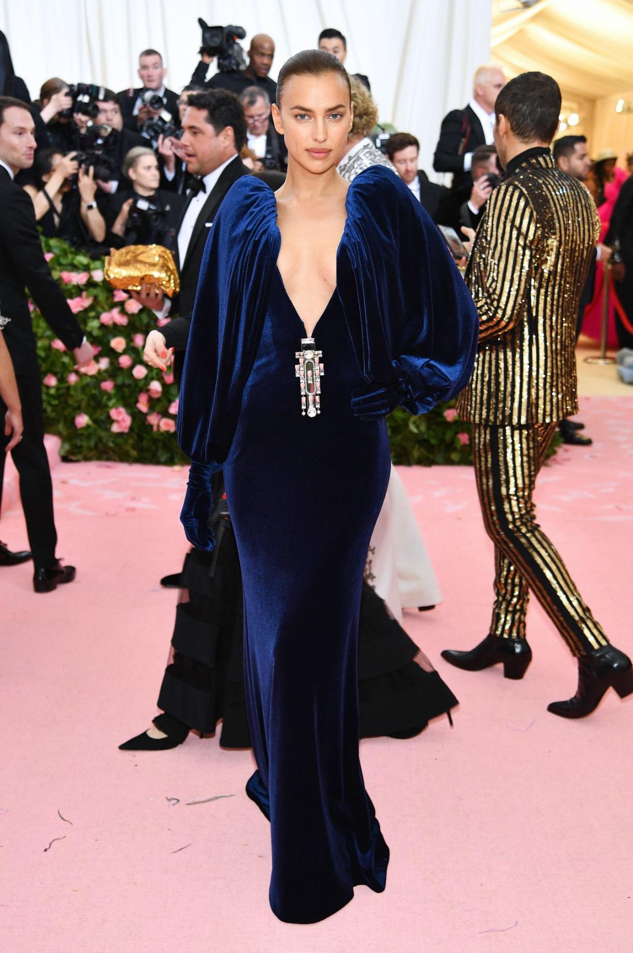 Irina Shayk attends The 2019 Met Gala Celebrating Camp: Notes on Fashion at Metropolitan Museum of Art on May 06, 2019 in New York City.