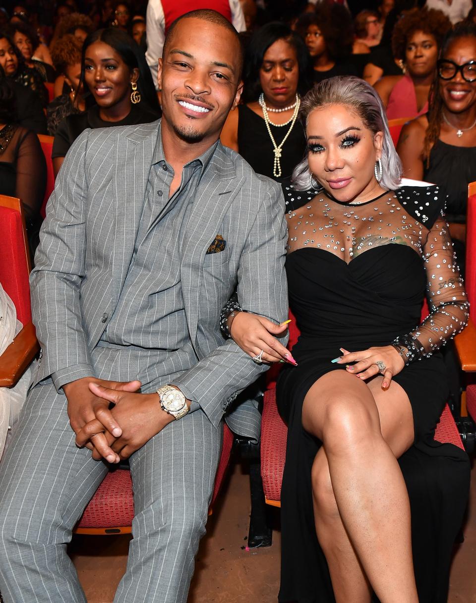 T.I. and Tameka "Tiny" Harris attend 2019 Black Music Honors at Cobb Energy Performing Arts Centre on September 5, 2019 in Atlanta, Georgia. 