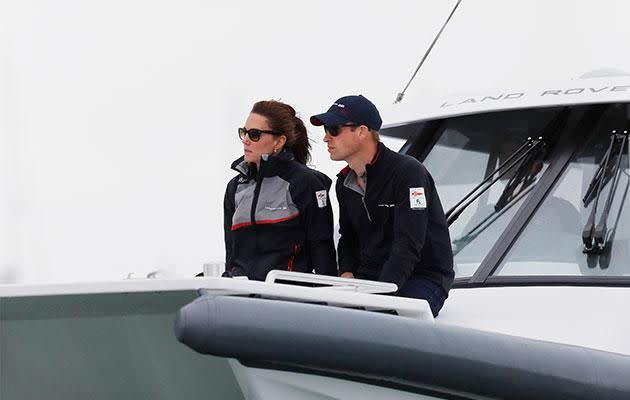 The Duke and Duchess of Cambridge attend the America's Cup. Photo: Getty Images