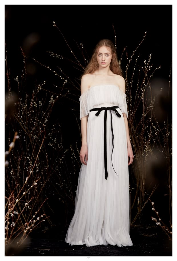 <p>A look from the Honor NYC 2020 bridal collection.</p>