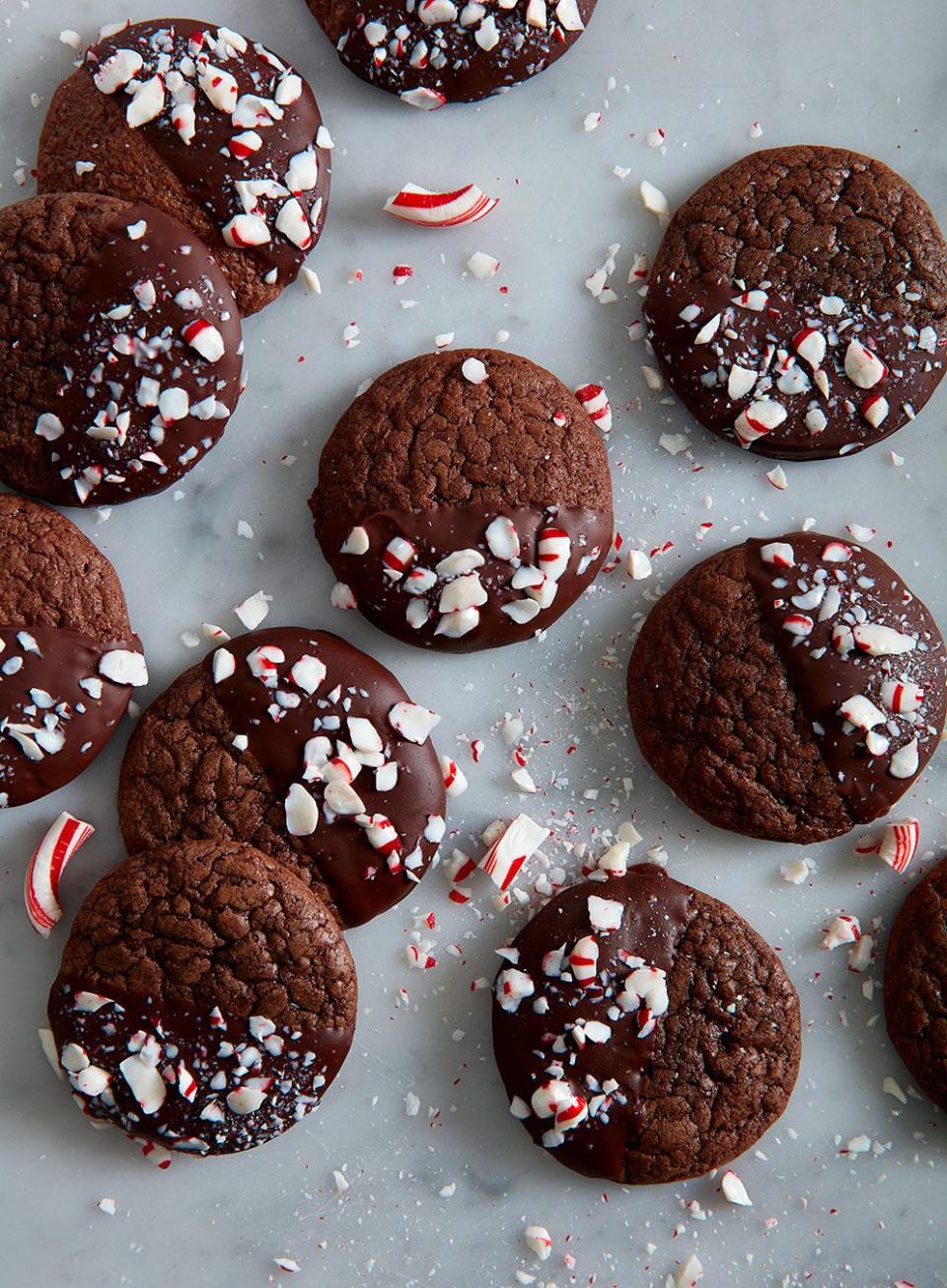 Chocolate Peppermint Crunch Cookies