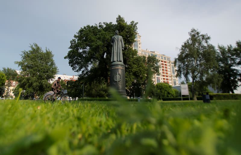 A monument to Felix Dzerzhinsky is on display in Moscow