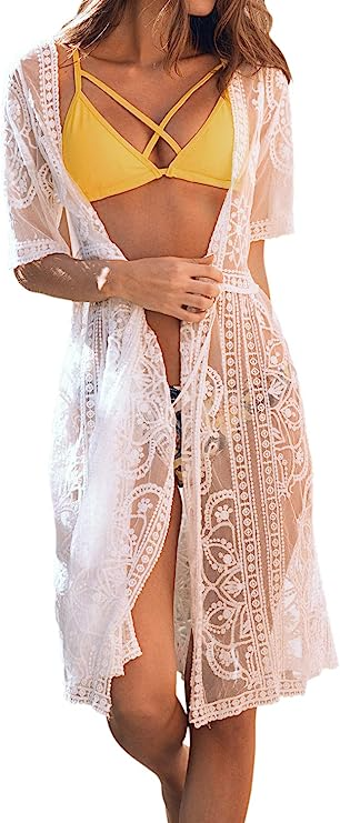 CUPSHE Women's Lace Cover Up