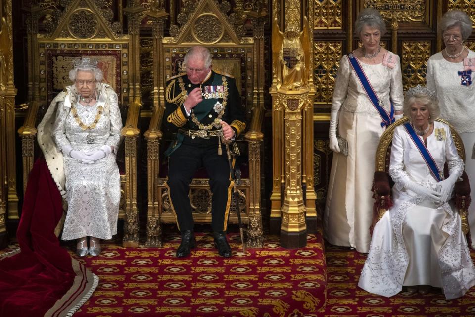 The Queen with Charles and Camilla (Victoria Jones/PA) (PA Wire)