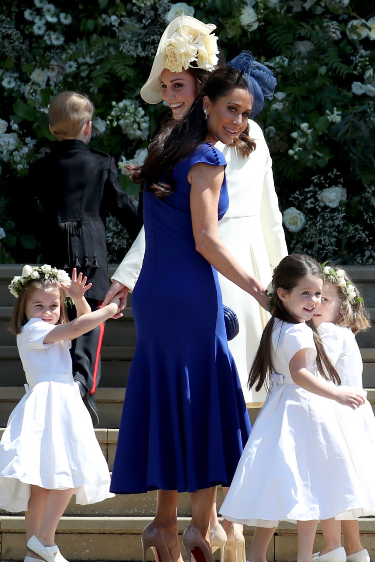 Jessica Mulroney (centre) attends Meghan and Harry’s wedding at Windsor Castle in 2018 (Getty)