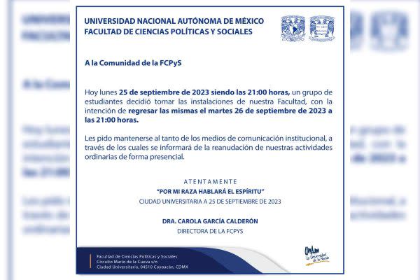 UNAM paro Ayotzinapa