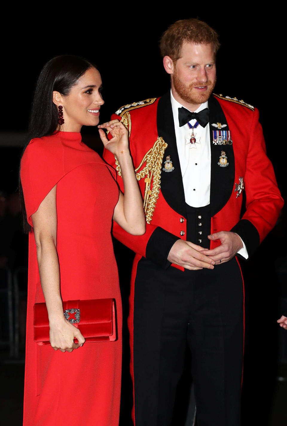 The Duke and Duchess of Sussex arrive at the Royal Albert Hall in London to attend the Mountbatten Festival of Music.