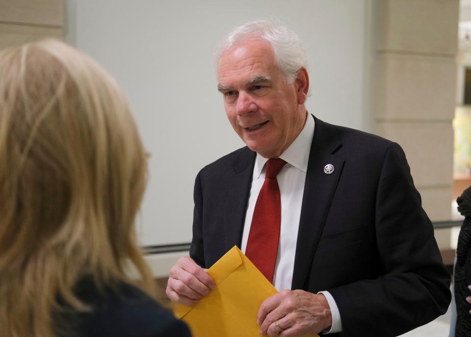 John O'Connor, incumbent attorney general, is pictured April 13 during candidate filing at the Capitol.