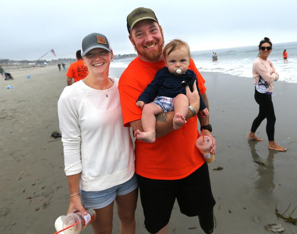 Meagan Moran and David Taylor met in 2019 at the Wounded Warrior Project Hit The Beach in Hampton. Taylor holds their son, Shawn, who is 5 months old, at the 2022 event on Frdiay, Aug. 26.