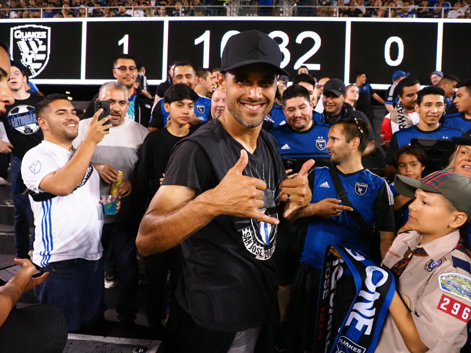 San Jose Earthquakes forward Chris Wondolowski served his first-ever red card suspension with the Earthquakes' fan group, the San Jose Ultras. (Kelley L Cox-USA TODAY Sports)