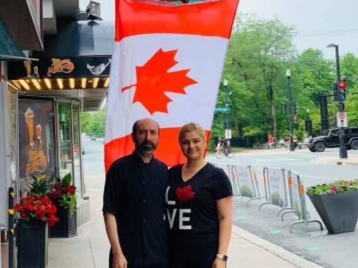 Nihal Ciplak and Muzaffer Deveci are the owners of Turkish Delight in Halifax. They are mourning the loss of several relatives who died in the recent earthquakes.  (Facebook - image credit)