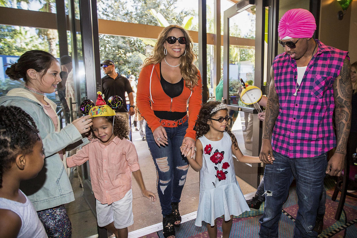 Image: Mariah Carey and Nick Cannon arrive at their childrens' birthday party at Disneyland on April 30, 2017 in Anaheim, Calif. (FilmMagic / FilmMagic)