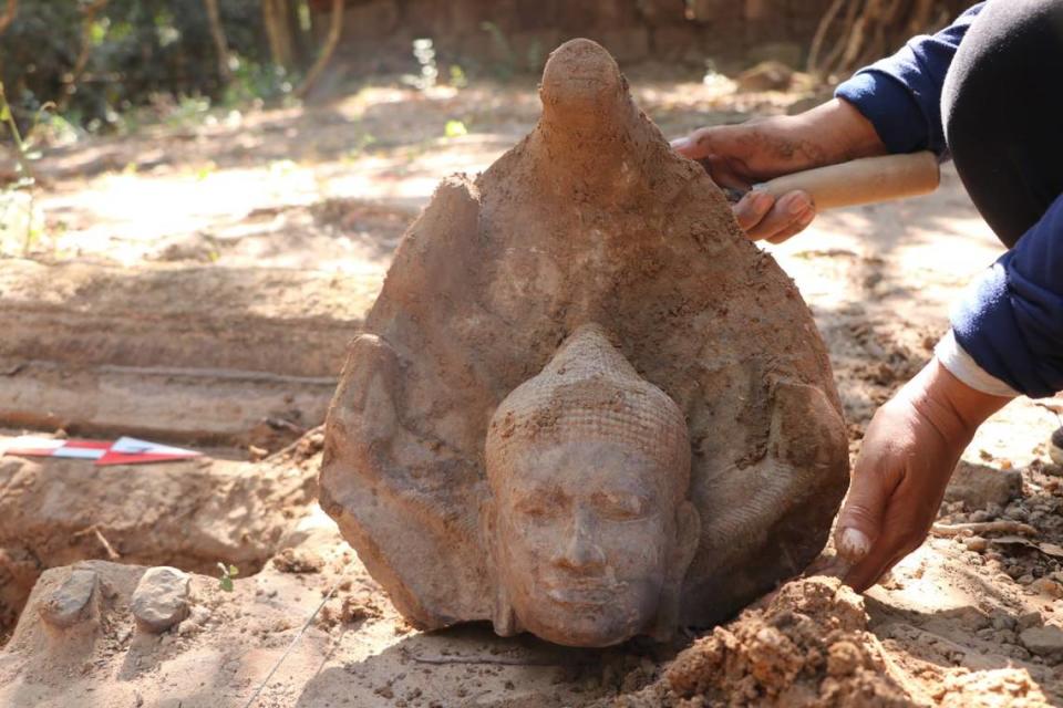 One of the statues found at Ta Prohm temple. Photo from Phouk Chea / Yi Sotha via APSARA National Authority
