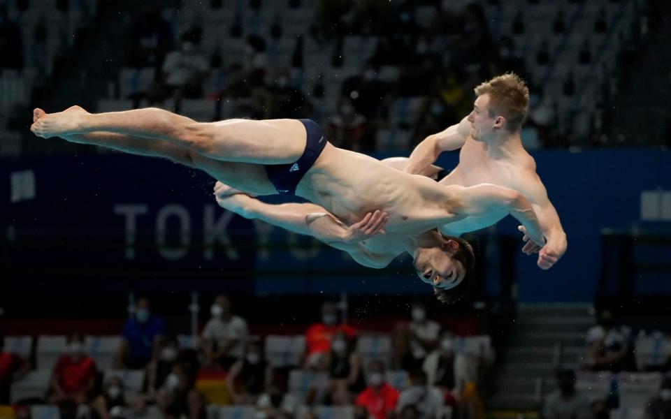 Jack Laugher and Dan Goodfellow were far from their best this morning  - AP