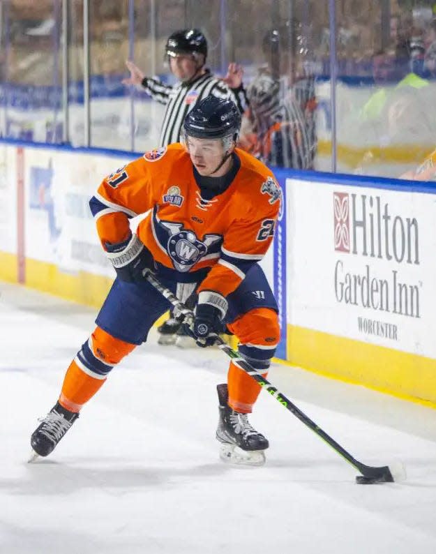 Collin Adams, a native of Brighton, was selected to the ECHL All-Star team last season.