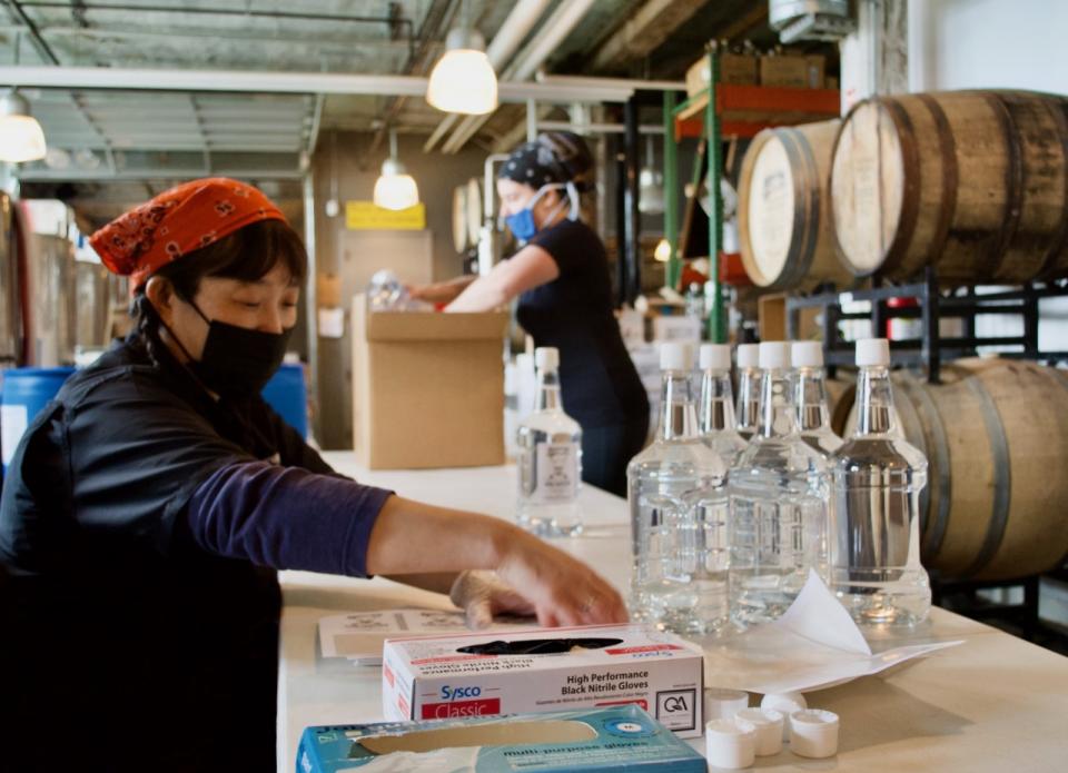 Journeyman Distillery in Three Oaks, Michigan, has pivoted from making whiskey to producing hand sanitizer during the COVID-19 pandemic. | Courtesy of Journeyman Distillery
