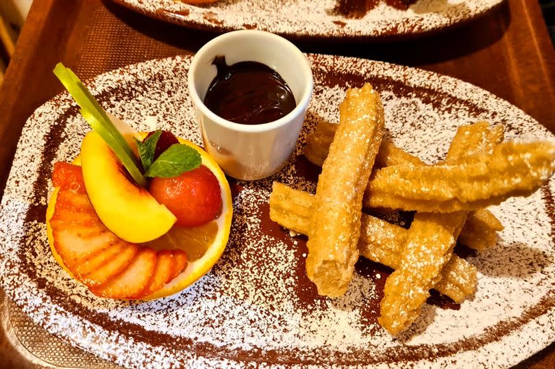 Dessert from Spanish Tapas Restaurant and Bar La Casa Vieja off Bickerstaff Street in St Helens